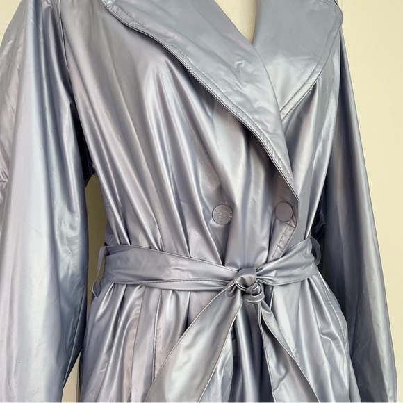 Vintage Y2K Vinyl Trench Coat - Picture 3 of 6